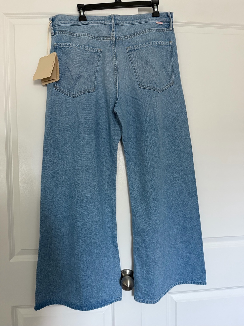 NWT MOTHER SNACKS! Lemon Twist Sneak Jeans Munchies Size 34 Wide Leg - Picture 8 of 12